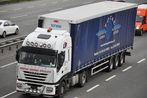 Pallet Distribution To Southern And Northern Ireland, The UK And Europe. LIF lorry.